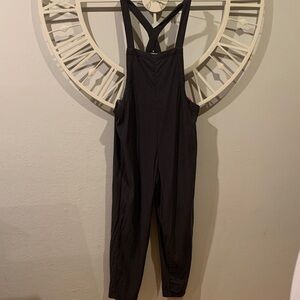 Urban Outfitters Black Crossback Jogger Overalls